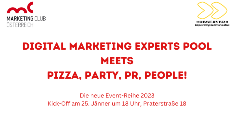 Digital Marketing Experts Pool meets Pizza, Party, PR, People! hosted by OBSERVER