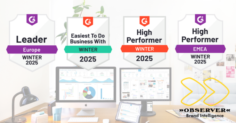 4 Auszeichnungen für OBSERVER im G2 Winter Report 2025